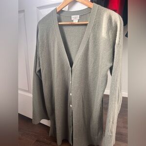 Cashmere Grey Cardigan Sweater